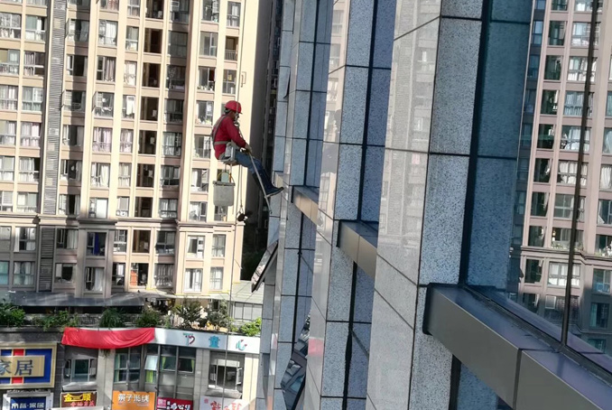 高楼大厦外墙楼面清洗服务
